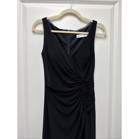 MAC DUGGAL Size 2 Black 26513 FAUX WRAP SLEEVELESS V-NECK GOWN Prom Dress New - Picture 5 of 10